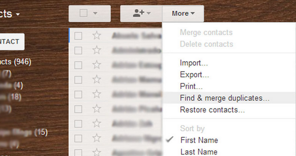 Supprimer les doublons des contacts dans Gmail